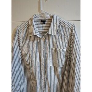 Torrid women's size 2 purple striped button down cotton blend spring layering